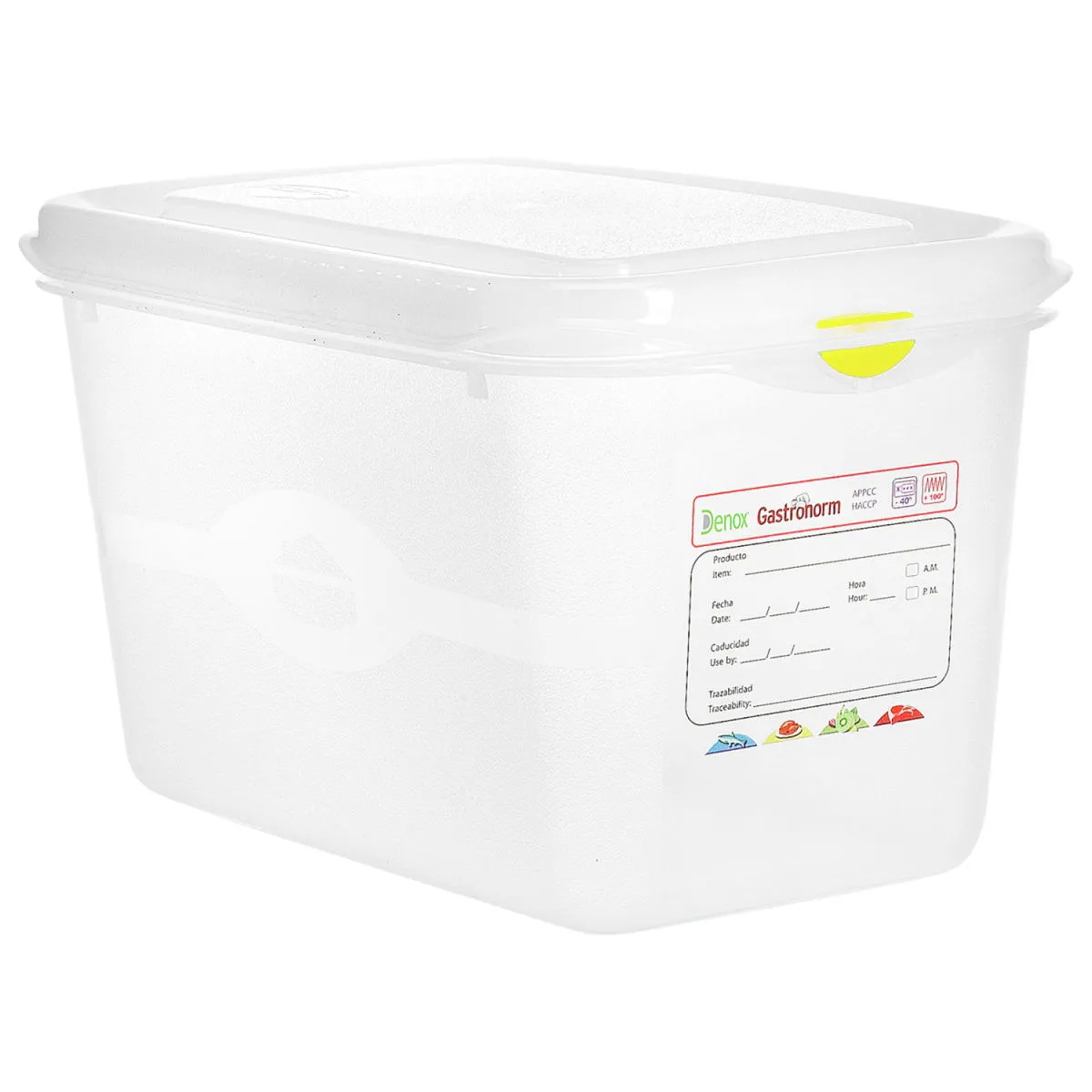 12x Denox Contenitore polipropilene Dena GN 1/9; GN 1/9, 1.5 l, 17.6x10.8x15 cm (LxLxP); trasparente; 12 pz. / Pacco - immagine 1