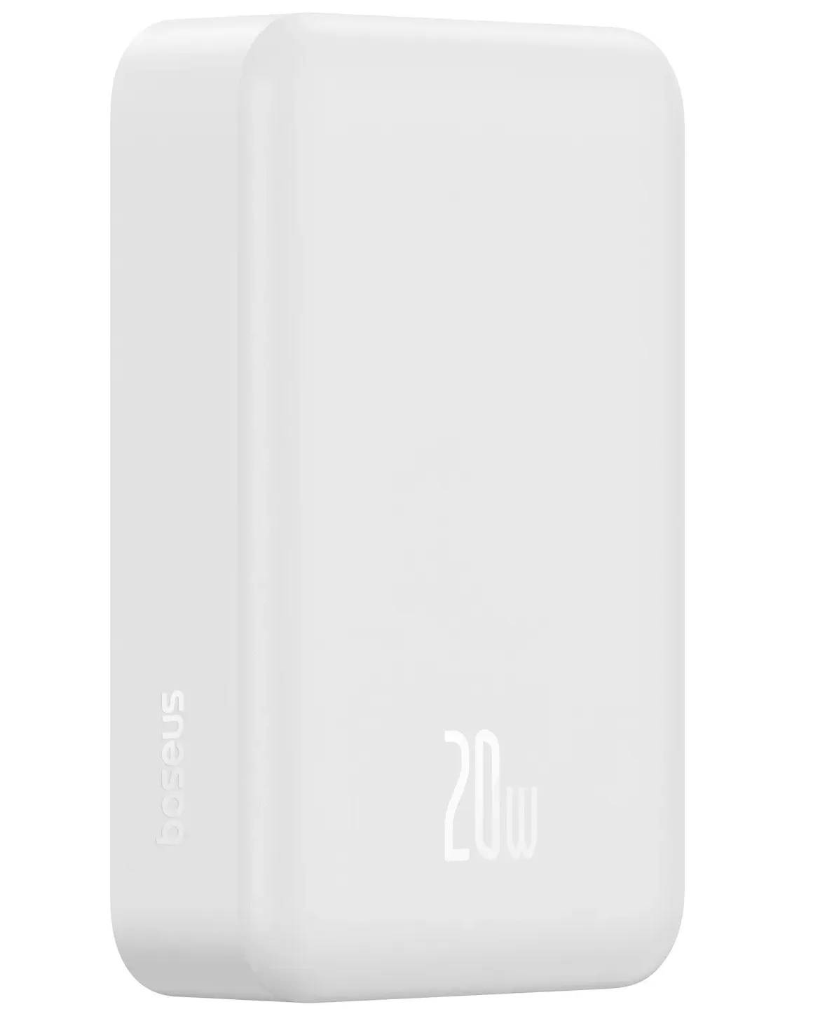 Batteria Esterna Wireless Baseus EnerFill FM41 Mini, 20000mAh, 20W, PD + FQI, 1 x QI - 1 x USB-C, Bianca E0027U01 - immagine 1