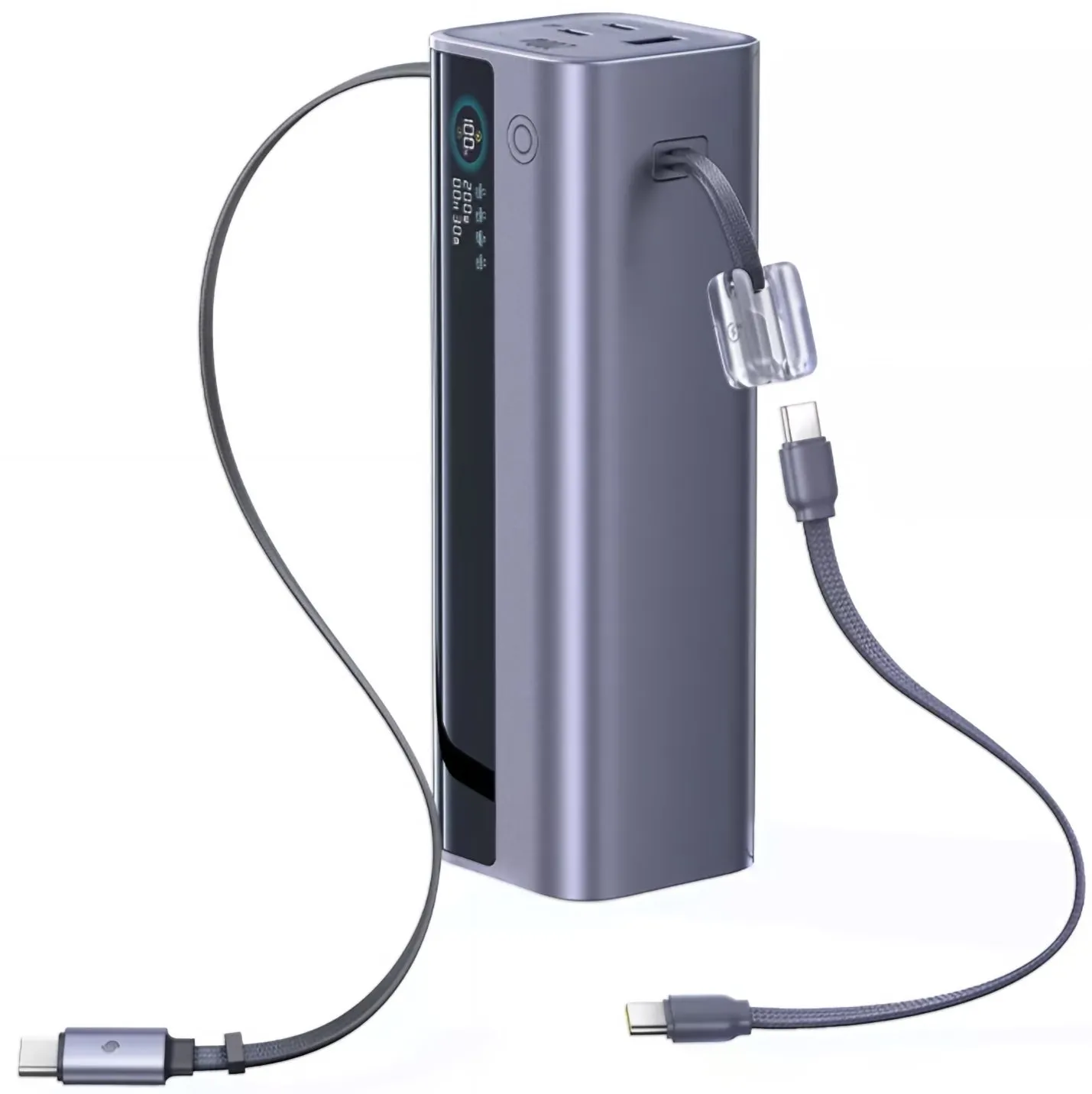 Batteria Esterna Baseus EnerGeek GR11, 25000mAh, 200W, QC + PD, 1 x USB-A - 3 x USB-C, Grigio E0028Q00 - immagine 1