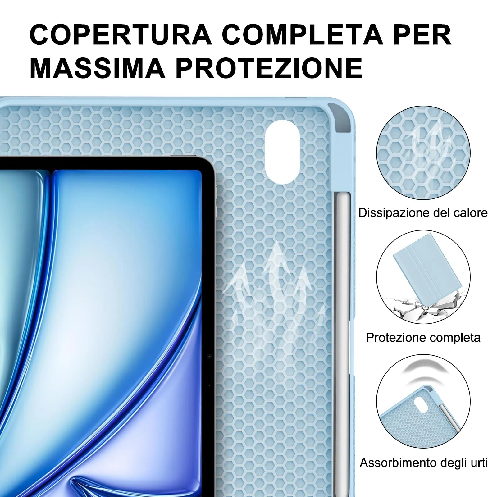 Cover Tastiera per iPad Air 11 M4 2026/M3 2025/M2 2024 11 Pollici - immagine 8