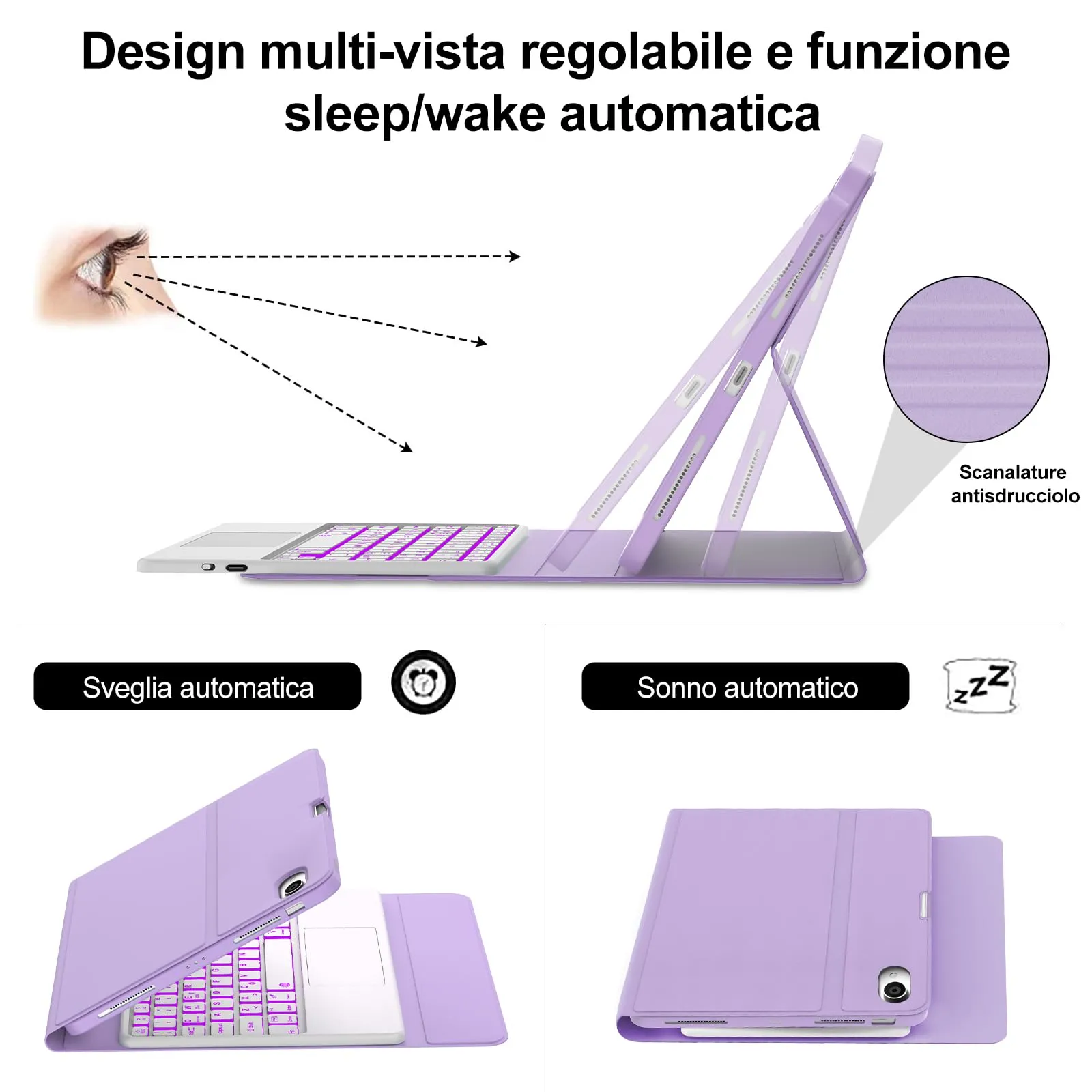 Cover Tastiera per iPad Air 11 M4 2026/M3 2025/M2 2024 11 Pollici - immagine 7