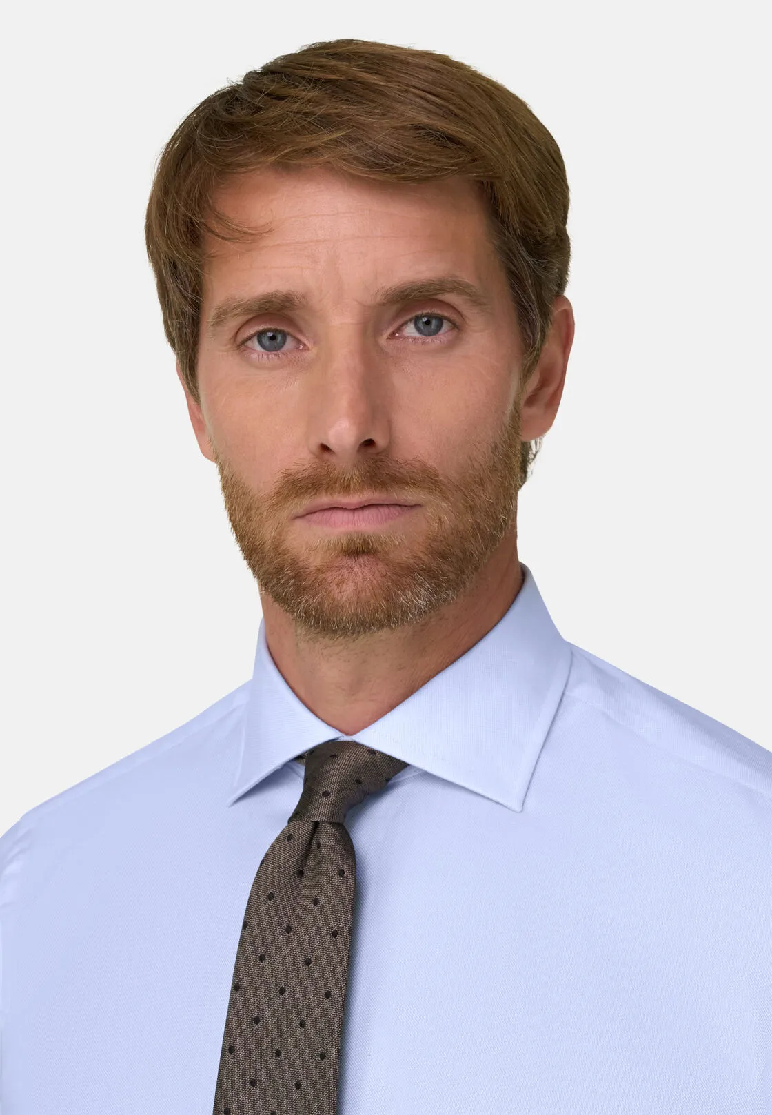 Boggi, Camicia In Dobby Di Cotone Slim Fit, Uomo, Azzurro, Taglia: 43 - immagine 3