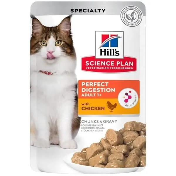 HILLS FELINE PERFECT DIGESTION CHICKEN BUSTA 85 GR - immagine 1