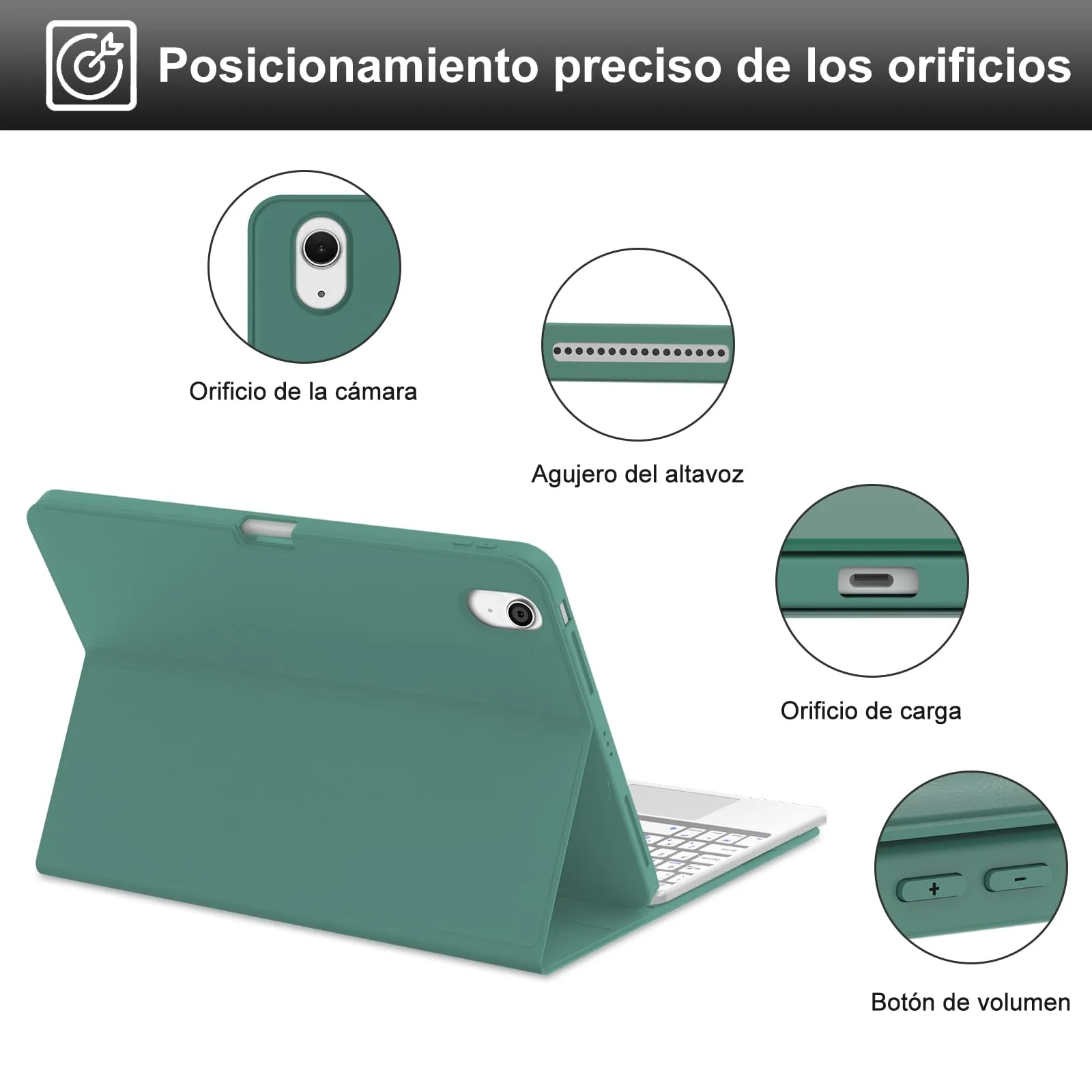 Tastiera per iPad Air 11 M4 2026/M3 2025/M2 2024 11 Pollici con Cover - immagine 7