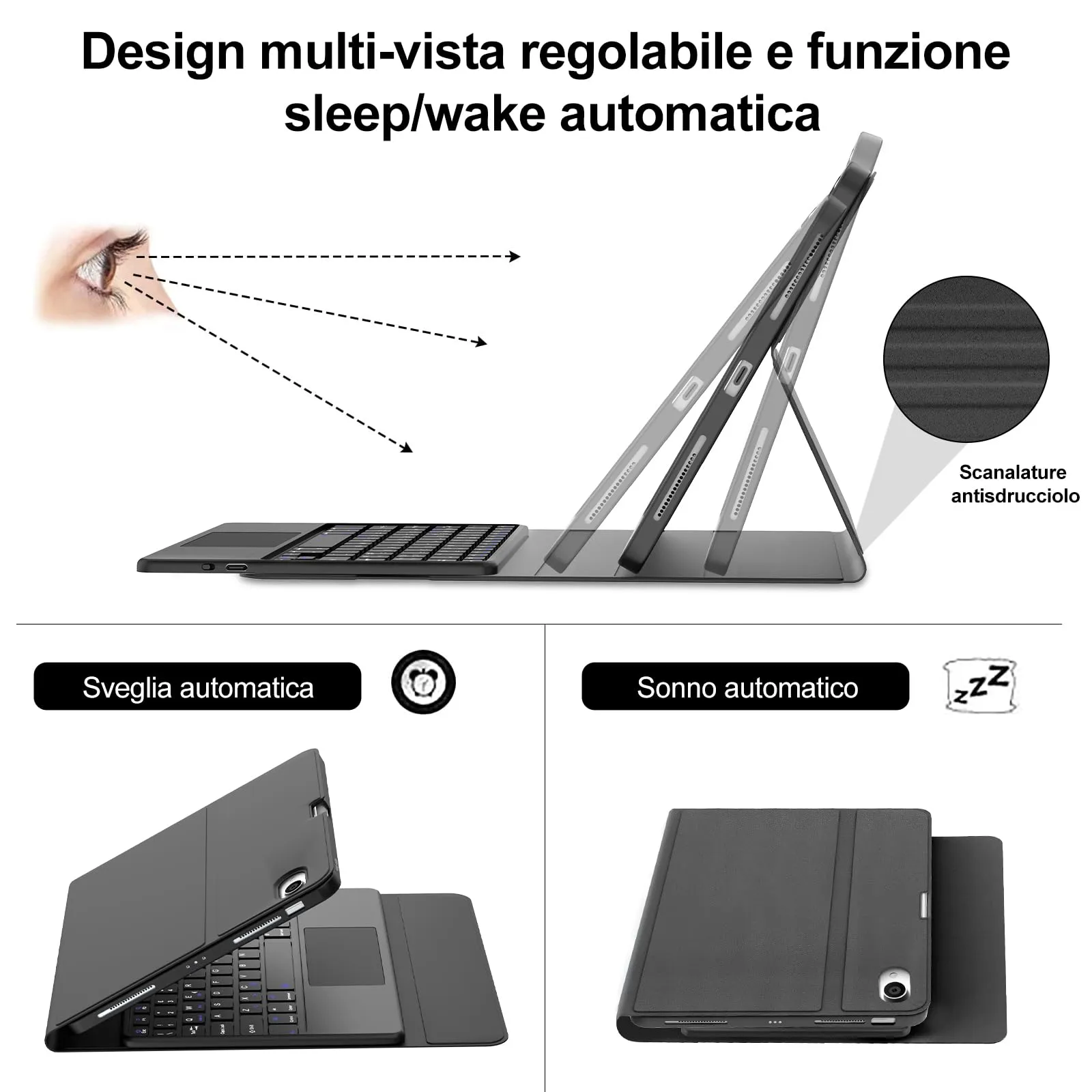 Cover Tastiera per iPad Air 11 M4 2026/M3 2025/M2 2024 11 Pollici - immagine 6