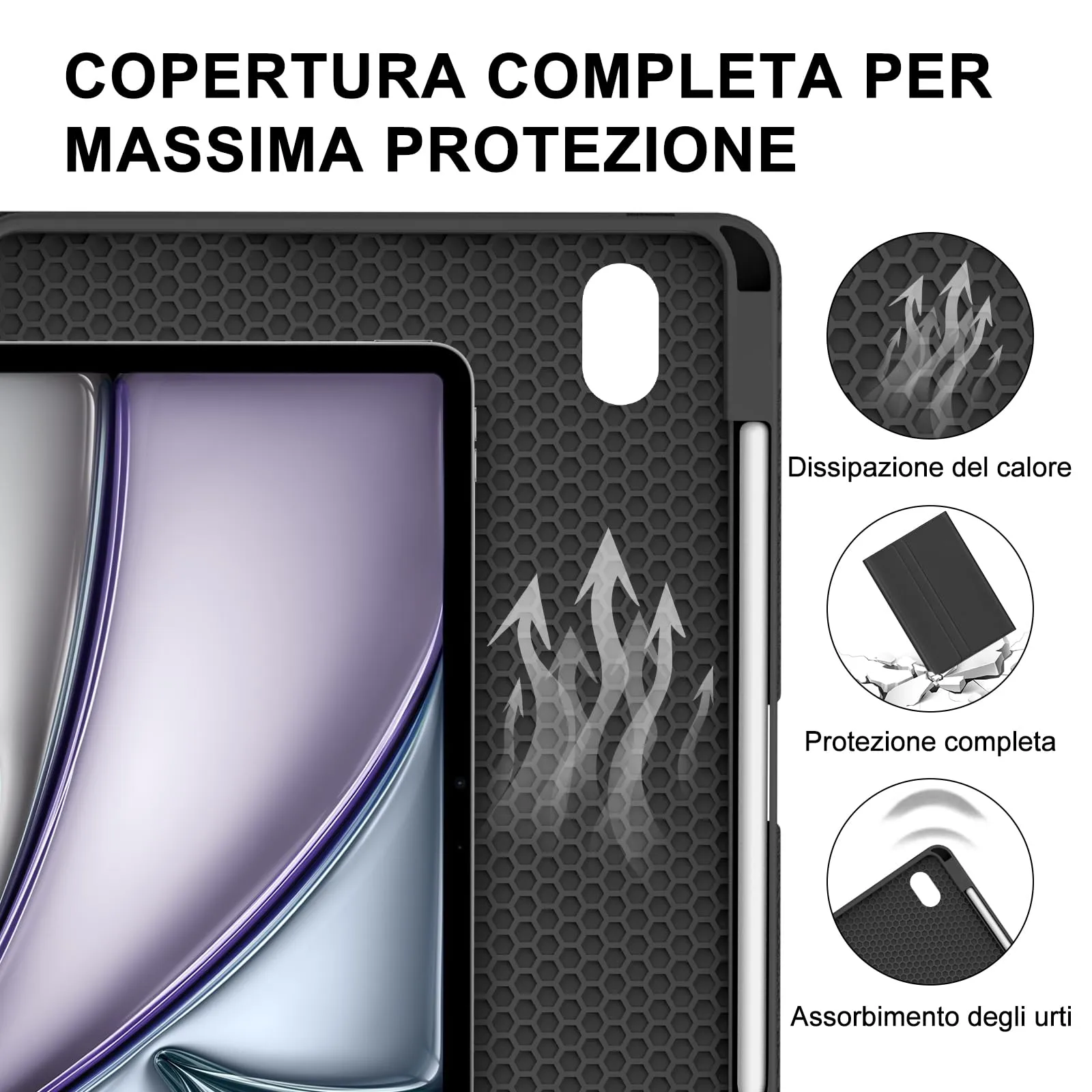 Cover Tastiera per iPad Air 11 M4 2026/M3 2025/M2 2024 11 Pollici - immagine 8