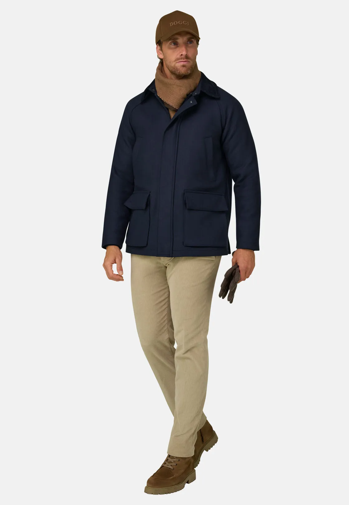 Boggi, Caban Imbottito In Misto Lana, Uomo, Navy, Taglia: M - immagine 2