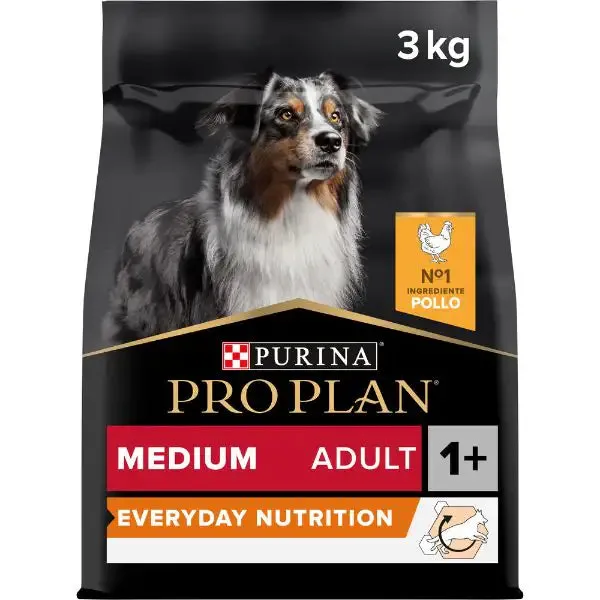 Purina Pro Plan Everyday Nutrition Medium Adult Crocchette Cane Pollo 3 kg - Croccantini per cani - immagine 1