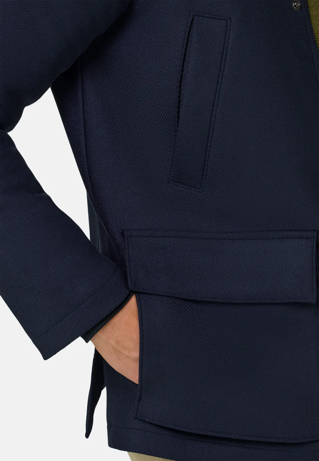 Boggi, Caban Imbottito In Misto Lana, Uomo, Navy, Taglia: XXL - immagine 5