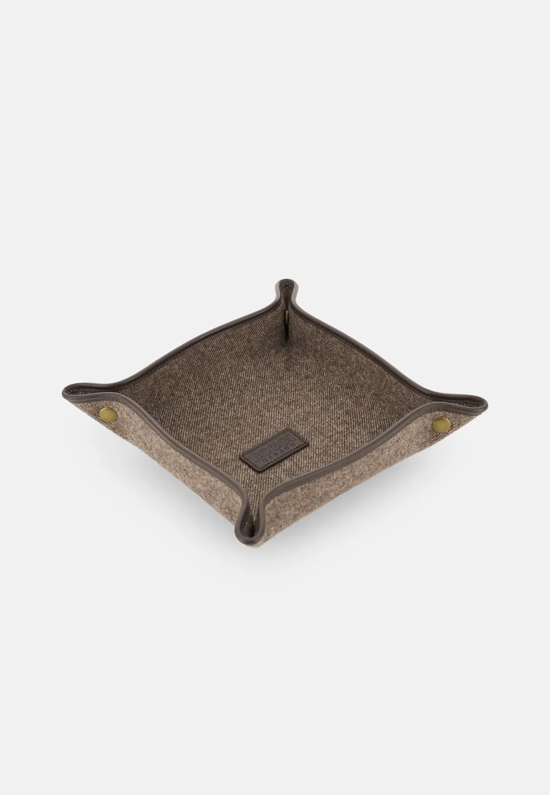 Boggi, Svuotatasche In Pelle E Lana, Uomo, Taupe - immagine 1