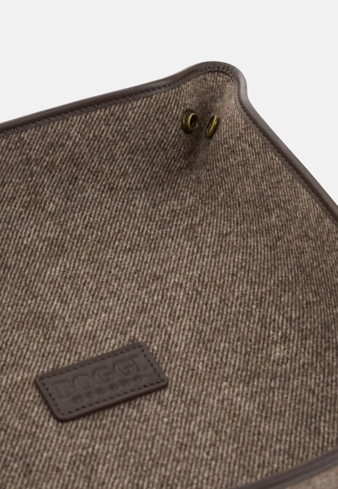 Boggi, Svuotatasche In Pelle E Lana, Uomo, Taupe - immagine 2