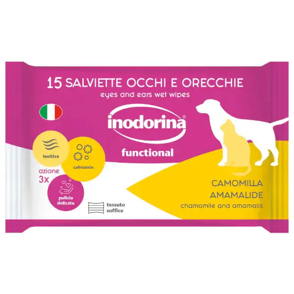 Inodorina Occhi e Orecchie Salviette Detergenti 15 salviette Camomilla - immagine 1