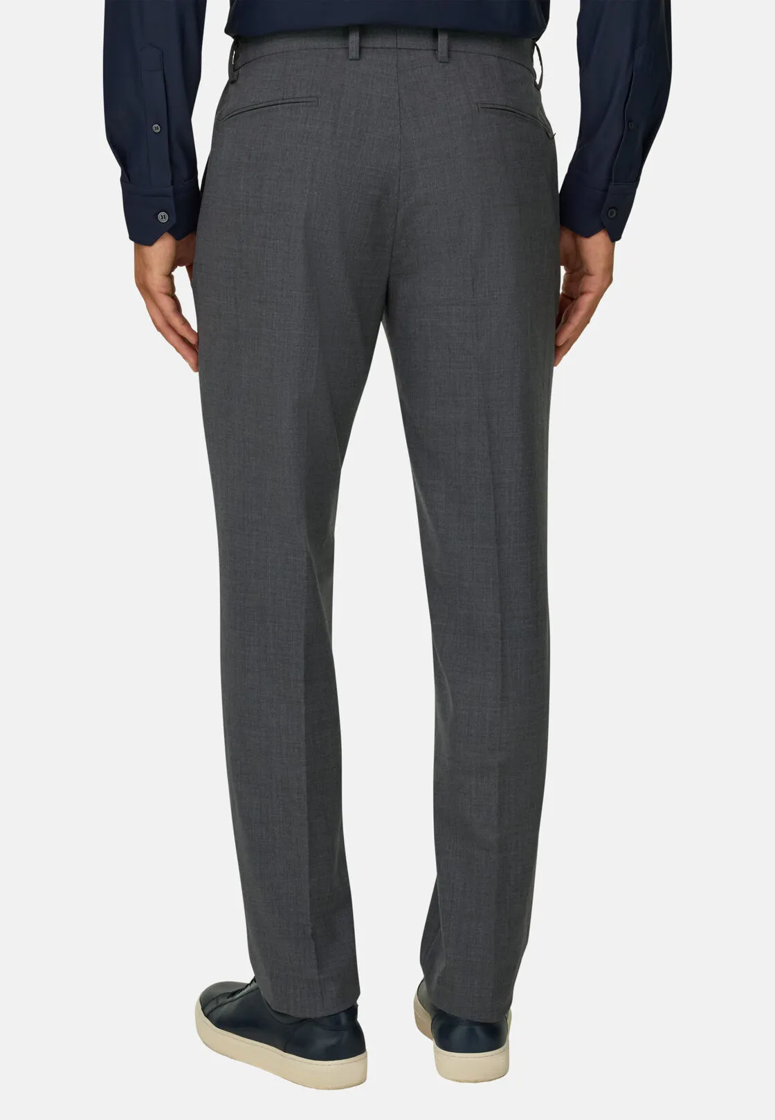 Boggi, Pantaloni In Lana Tecnica, Uomo, Grigio scuro, Taglia: 32 - immagine 5
