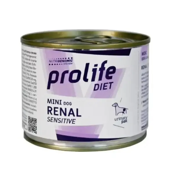 Prolife Veterinary Diet Renal Dog Mini 200 gr Maiale - confezione da 6 pezzi - Dieta veterinaria per cani - immagine 1