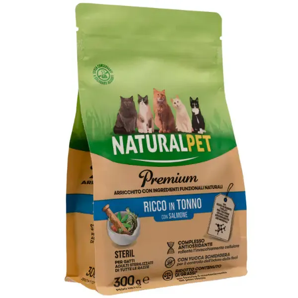 NaturalPet Premium Cat Sterilised Tonno 300 gr - immagine 1