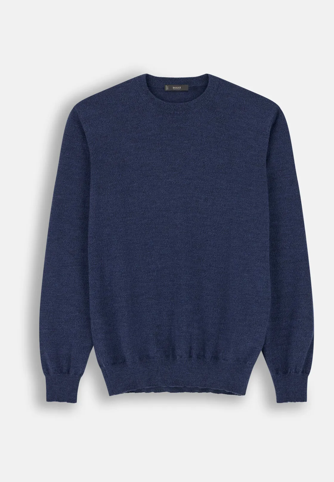 Boggi, Girocollo In Lana Merino Cashwool® Mouliné, Uomo, Indaco, Taglia: M - immagine 5