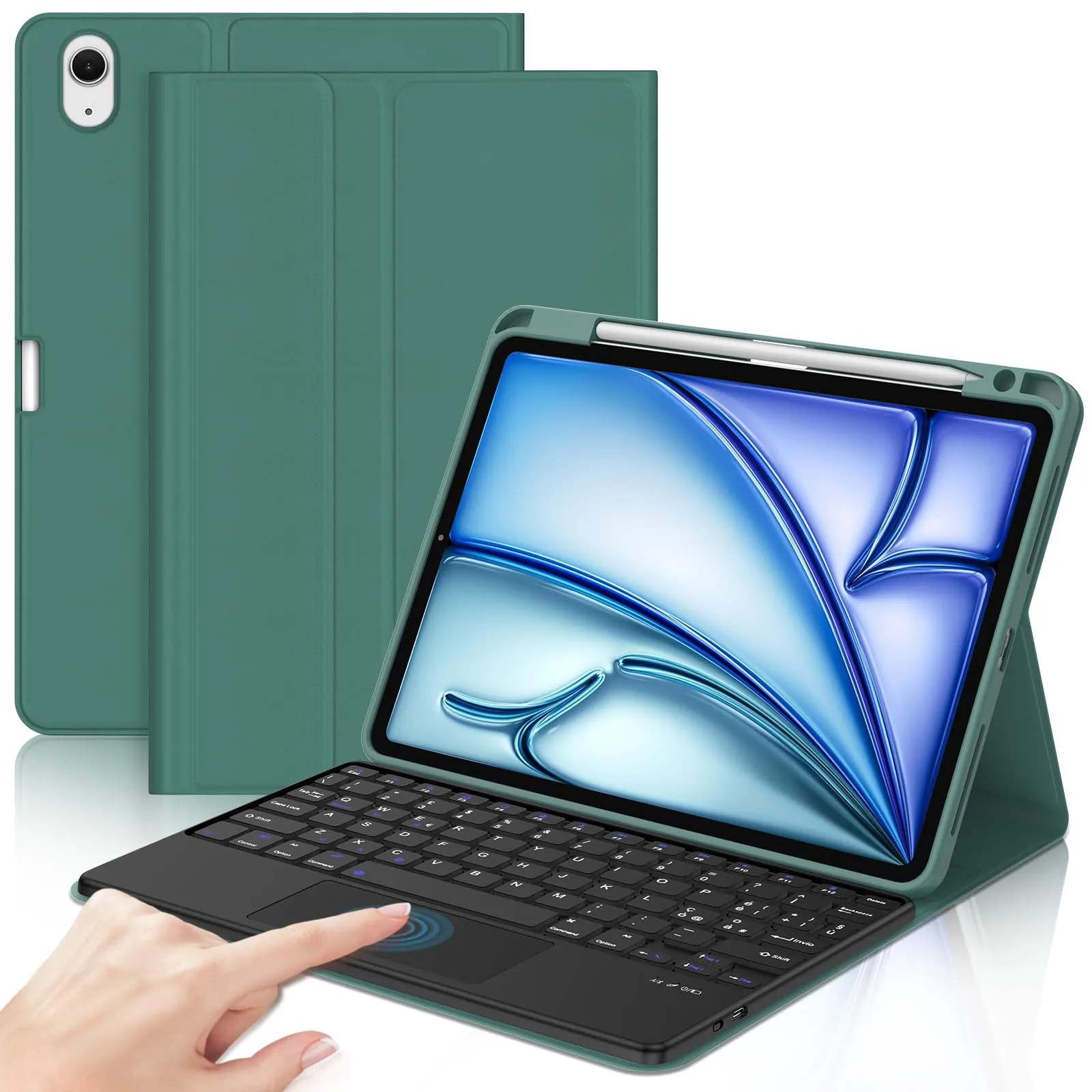 Tastiera per iPad Air 11 M4 2026/M3 2025/M2 2024 11 Pollici con Cover - immagine 1