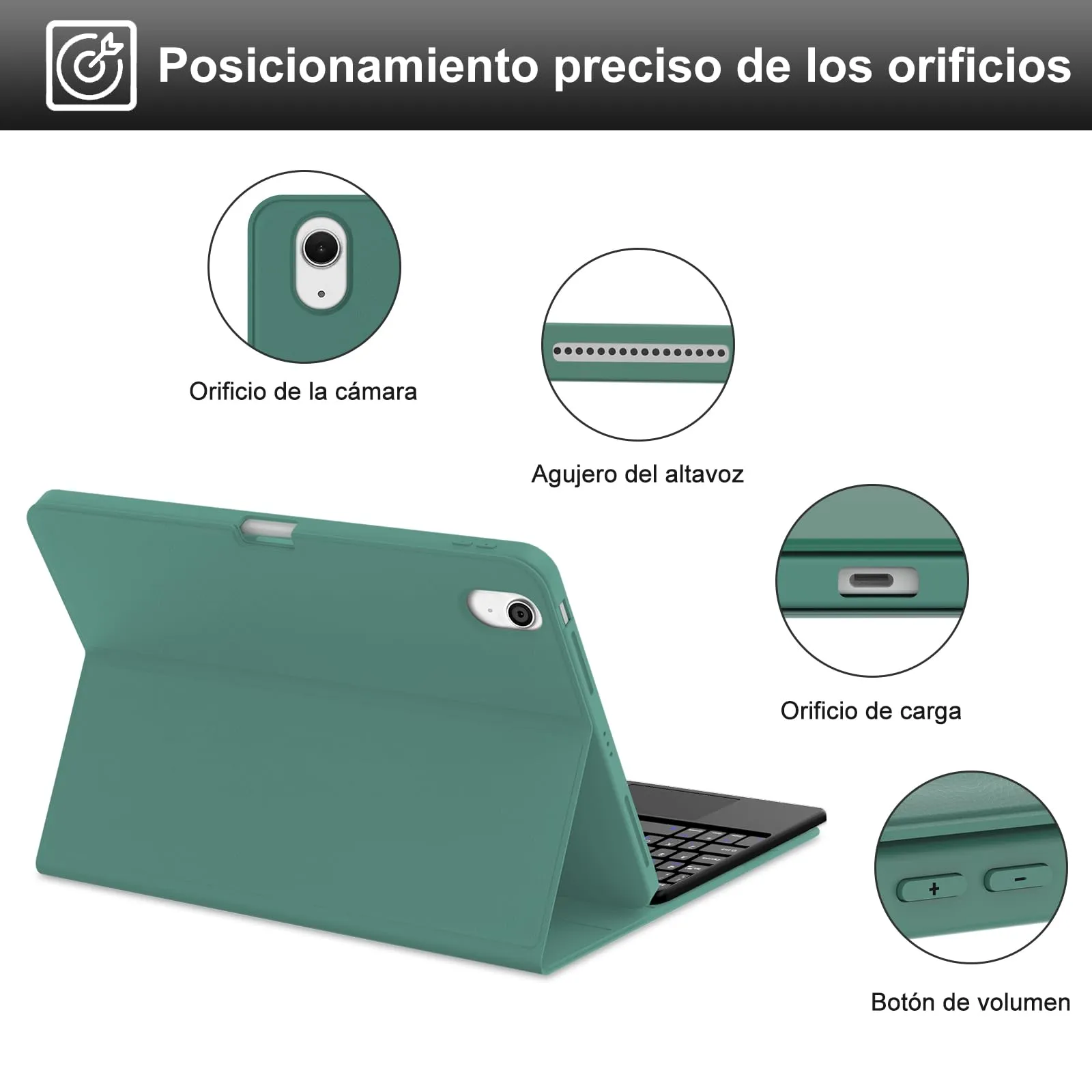 Tastiera per iPad Air 11 M4 2026/M3 2025/M2 2024 11 Pollici con Cover - immagine 7