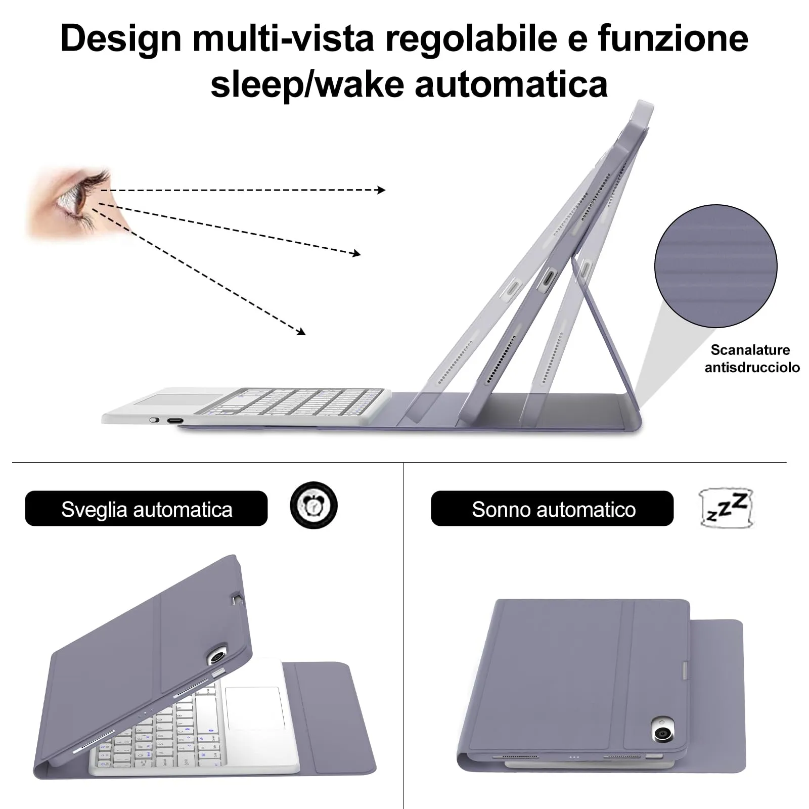 Cover Tastiera per iPad Air 11 M4 2026/M3 2025/M2 2024 11 Pollici - immagine 6