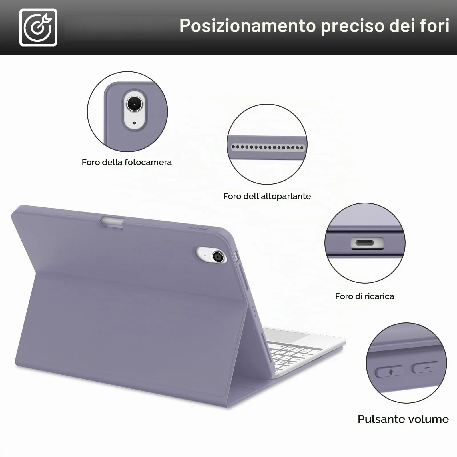 Cover Tastiera per iPad Air 11 M4 2026/M3 2025/M2 2024 11 Pollici - immagine 7