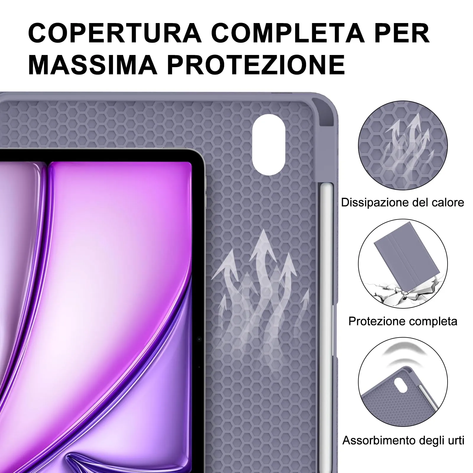 Cover Tastiera per iPad Air 11 M4 2026/M3 2025/M2 2024 11 Pollici - immagine 8