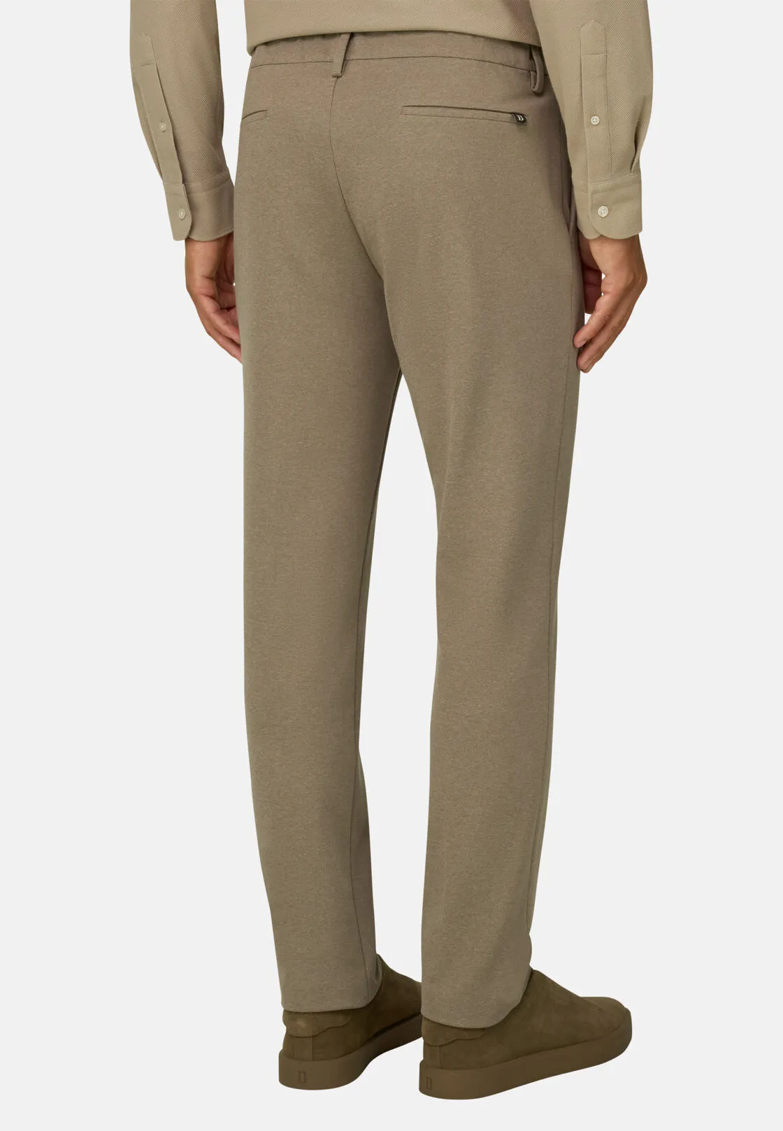 Boggi, Pantaloni In Jersey Di Misto Cotone, Uomo, Taupe, Taglia: 46 - immagine 5