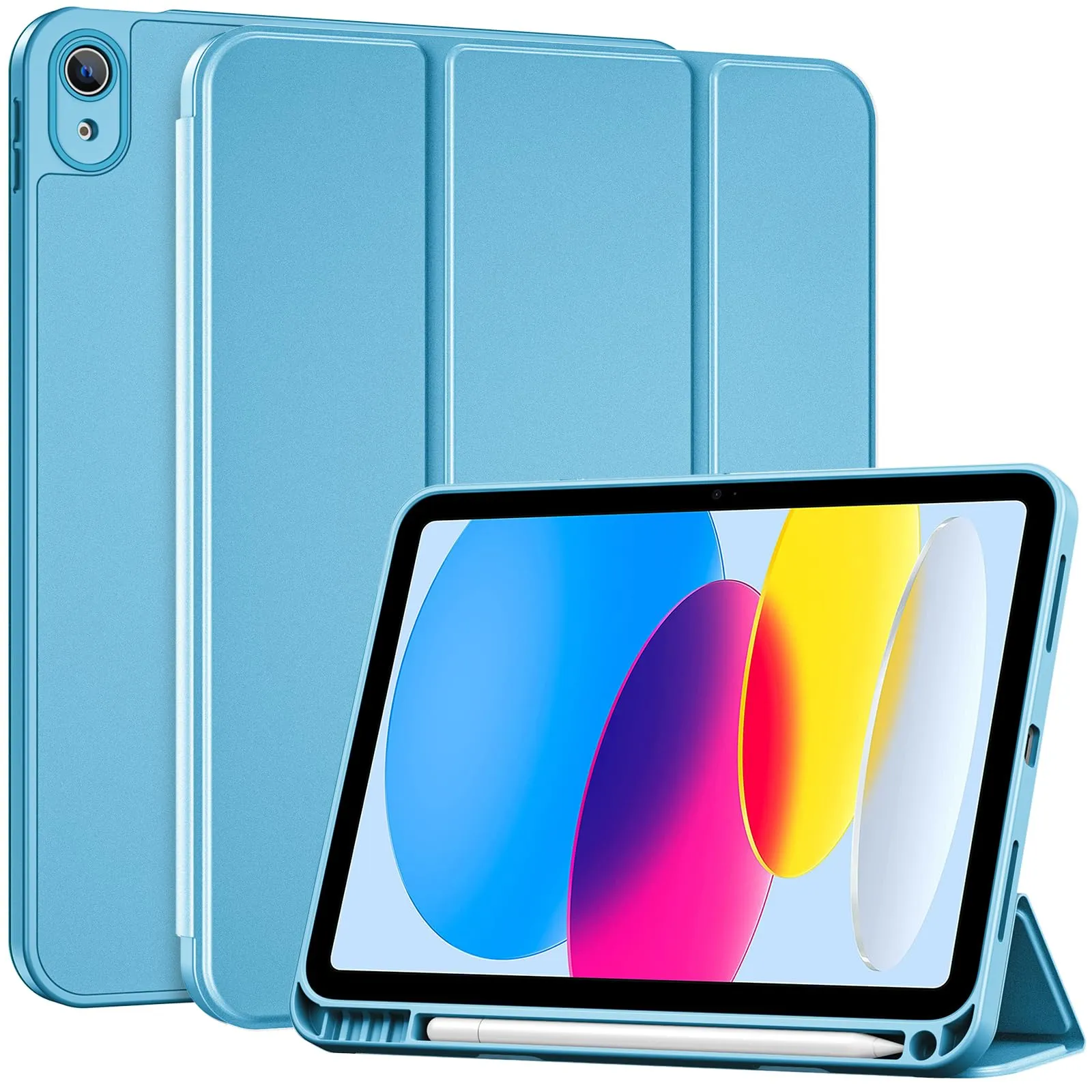 ProCase Custodia per iPad A16 di 11a/10a generazione con portapenne, colore - immagine 1