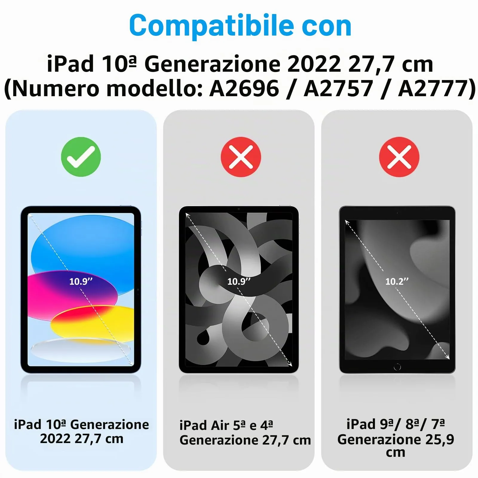 ProCase Custodia per iPad A16 di 11a/10a generazione con portapenne, colore - immagine 2