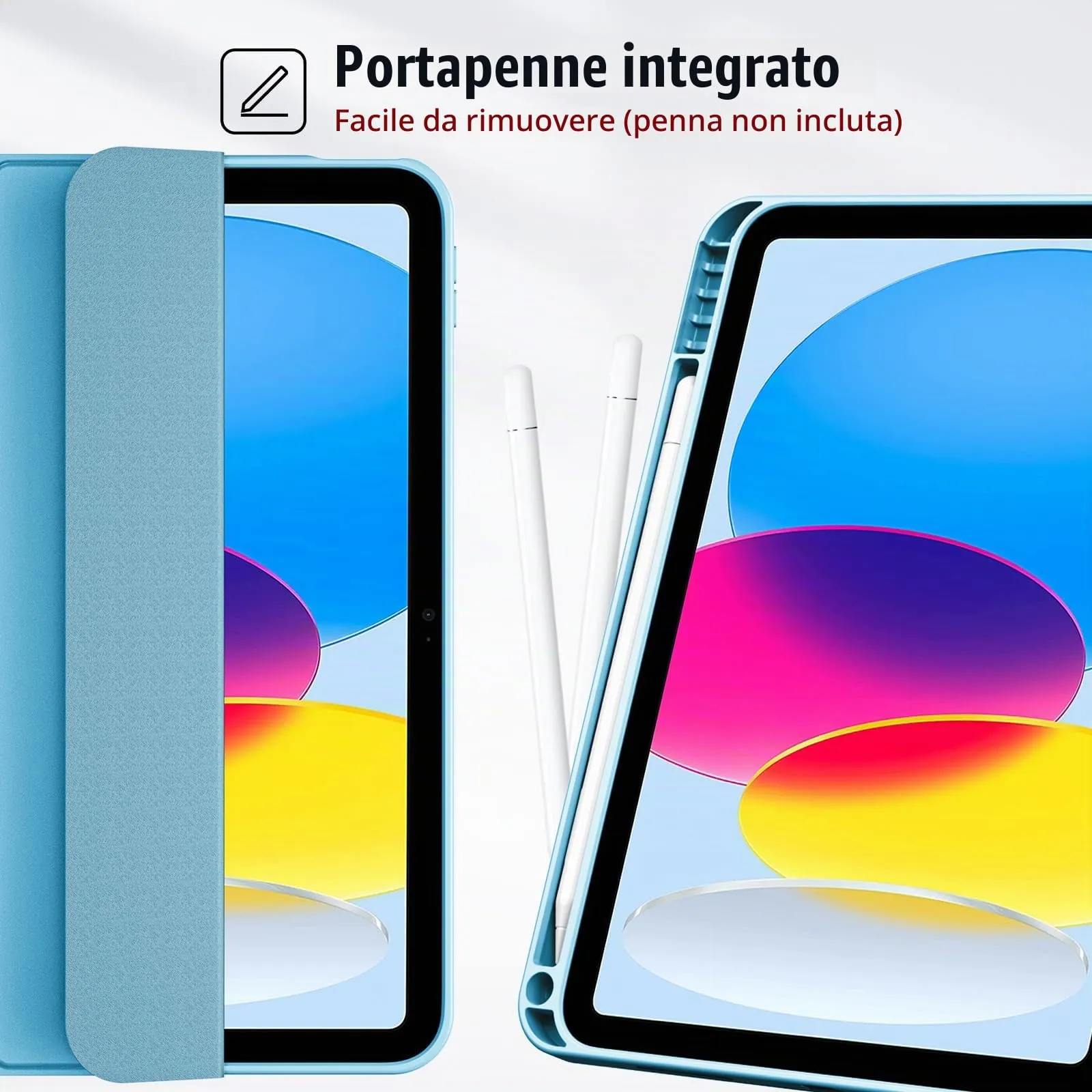ProCase Custodia per iPad A16 di 11a/10a generazione con portapenne, colore - immagine 3