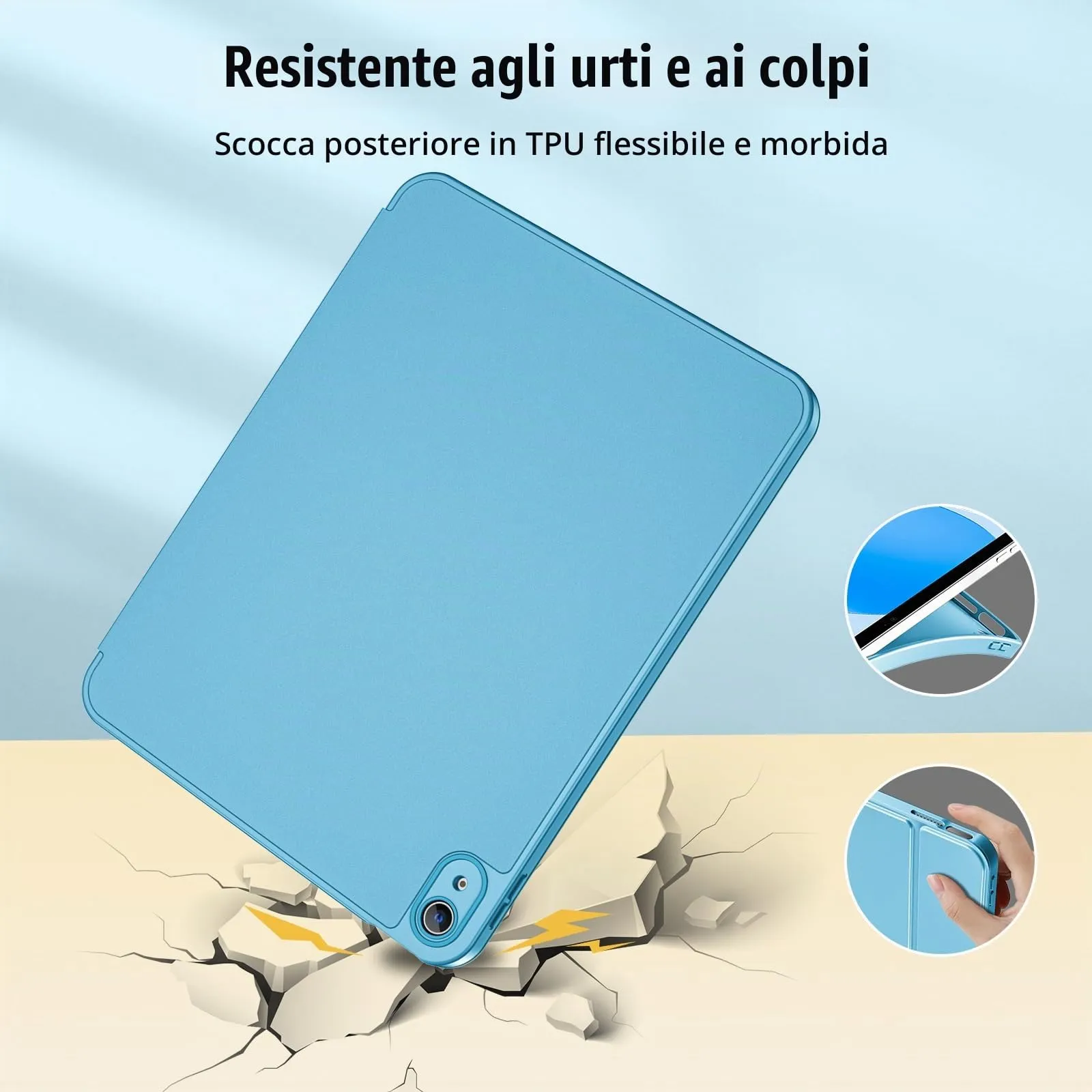 ProCase Custodia per iPad A16 di 11a/10a generazione con portapenne, colore - immagine 5