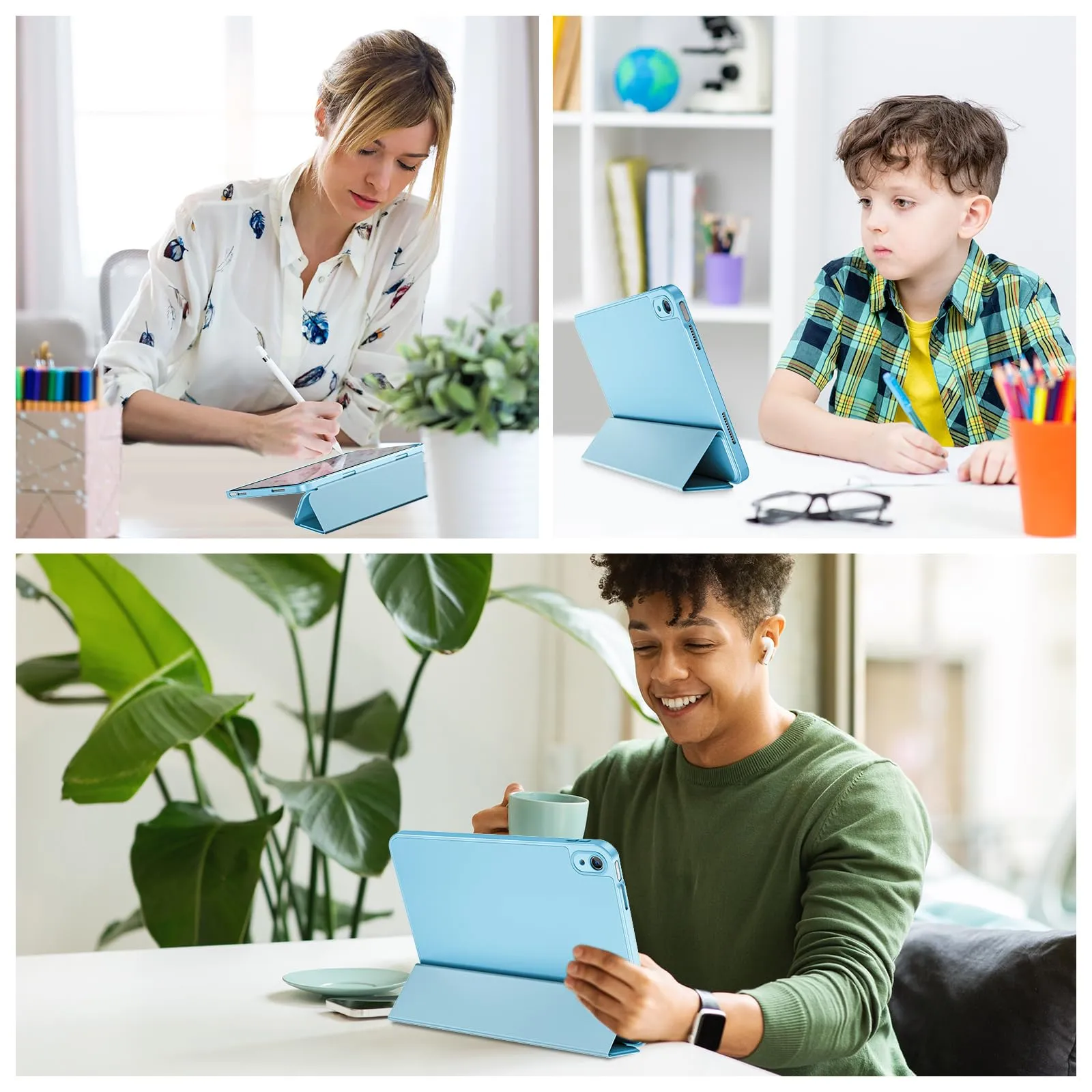 ProCase Custodia per iPad A16 di 11a/10a generazione con portapenne, colore - immagine 7