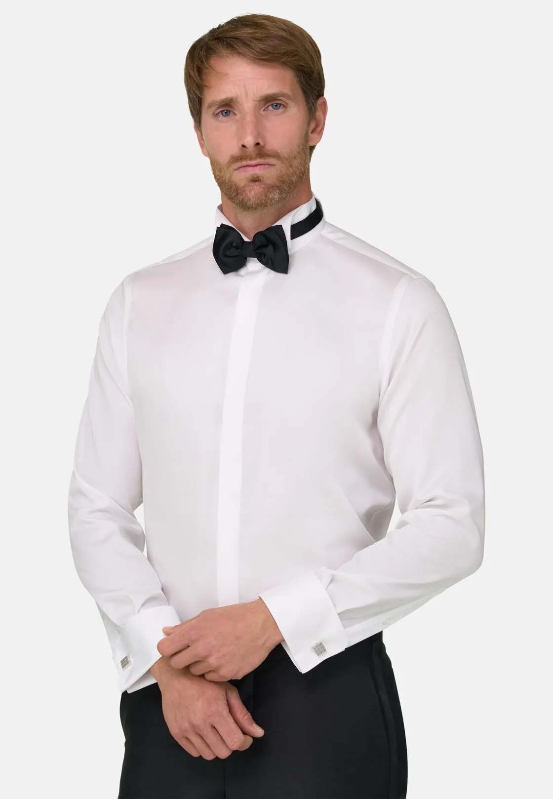 Boggi, Camicia In Raso Di Cotone Slim Fit, Donna, Bianco, Taglia: 39 - immagine 1