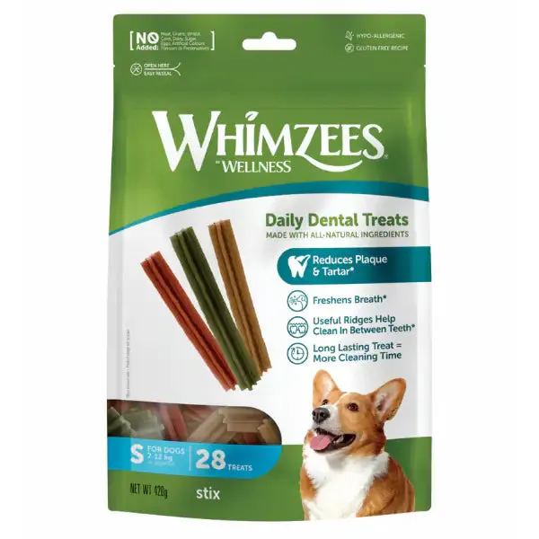 Whimzees Snack dentale Naturale Stix Small 24+4 Stick - confezione da 2 pezzi - immagine 1