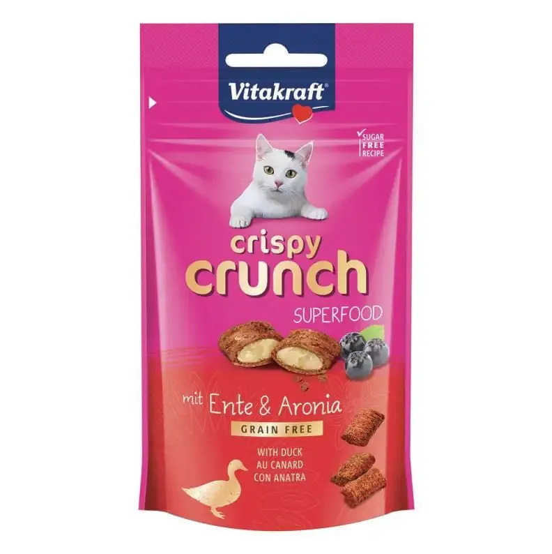 Vitakraft Gatto Crispy Crunch 60 gr Anatra e Aronia - immagine 1
