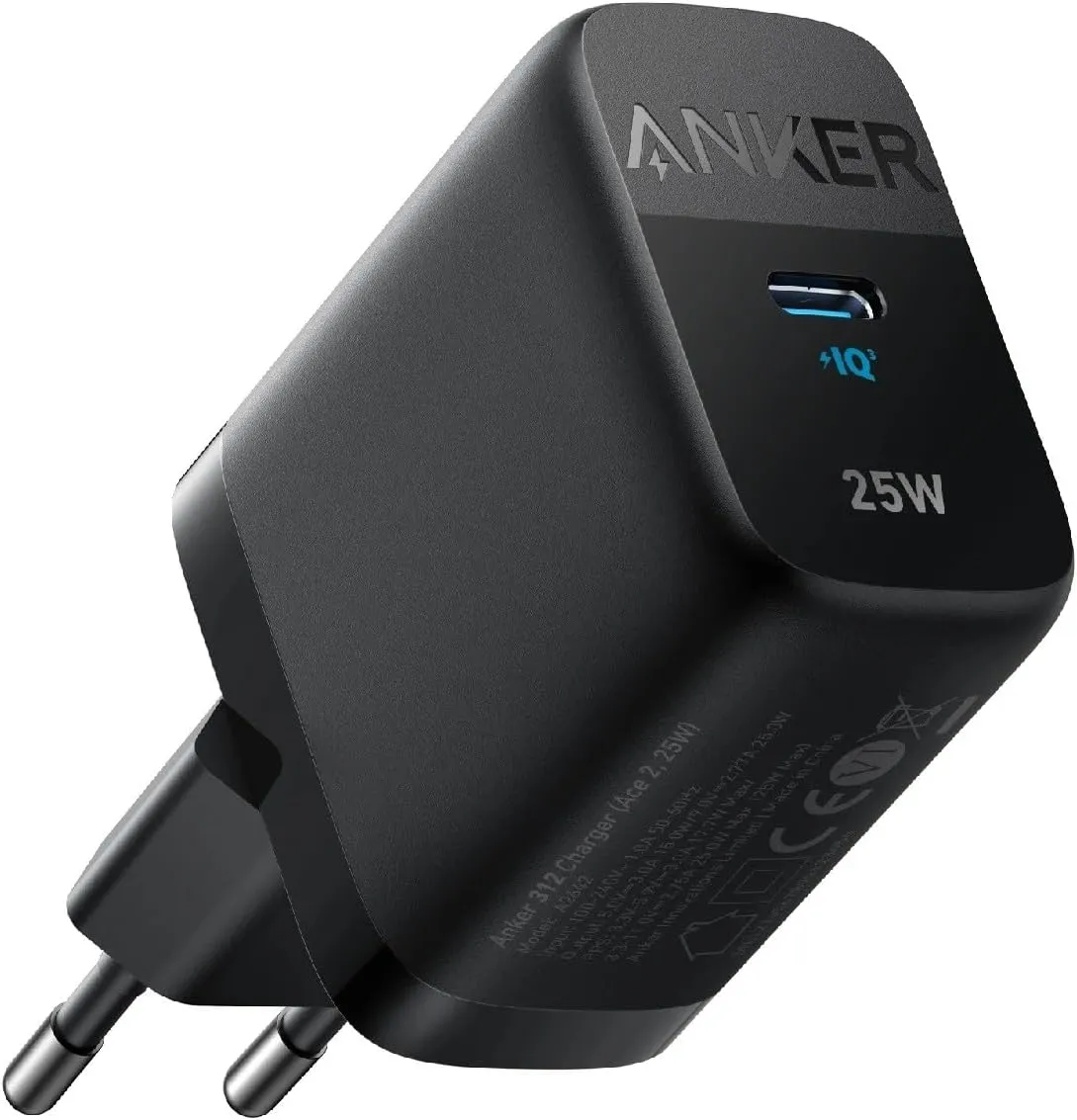 Caricatore da rete Anker 312 Ace, 25W, 1 x USB-C, Nero A2642G11 - immagine 1