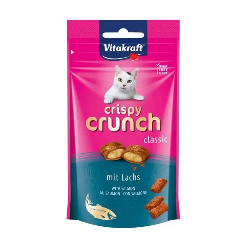 Vitakraft Gatto Crispy Crunch 60 gr Salmone - immagine 1