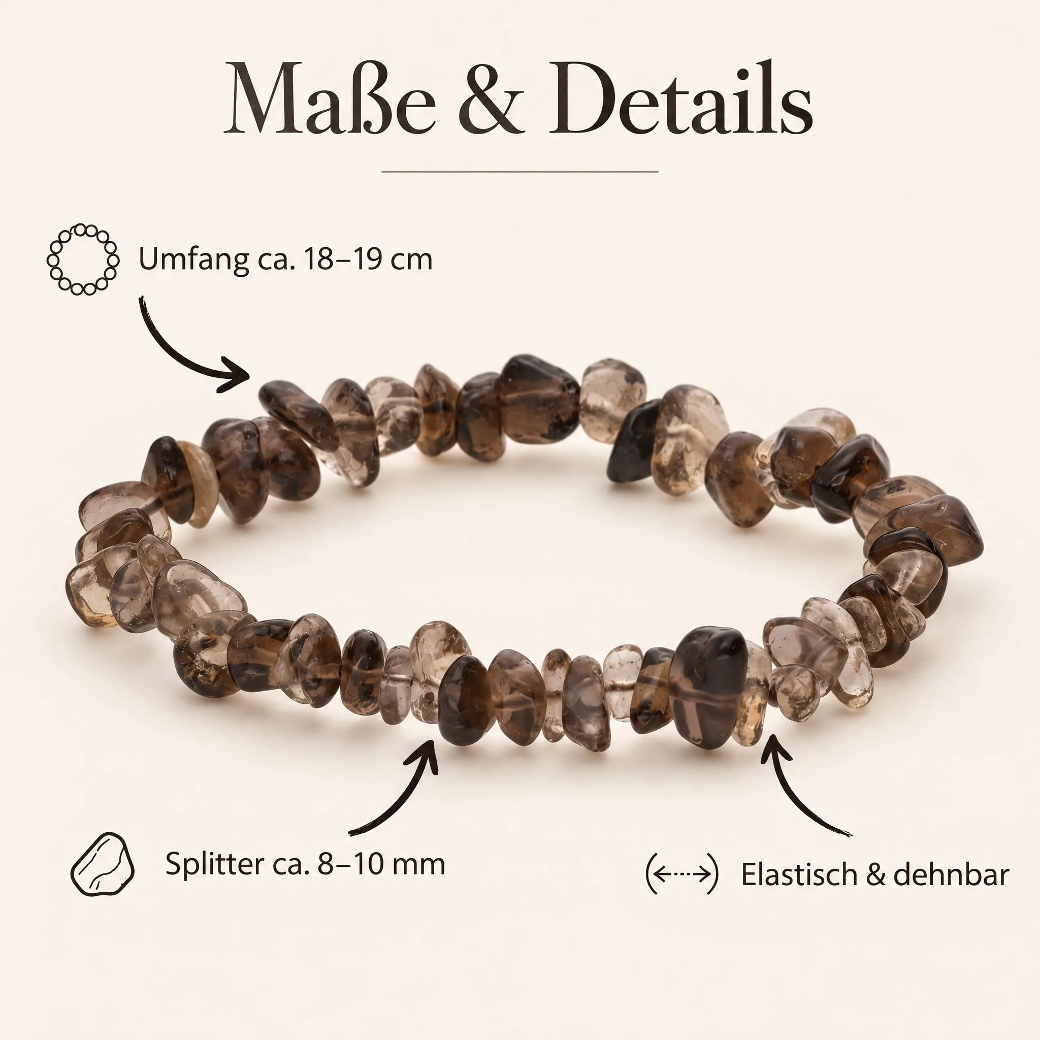 Bracciale popolare a schegge Bracciale elastico artigianale a schegge - immagine 4