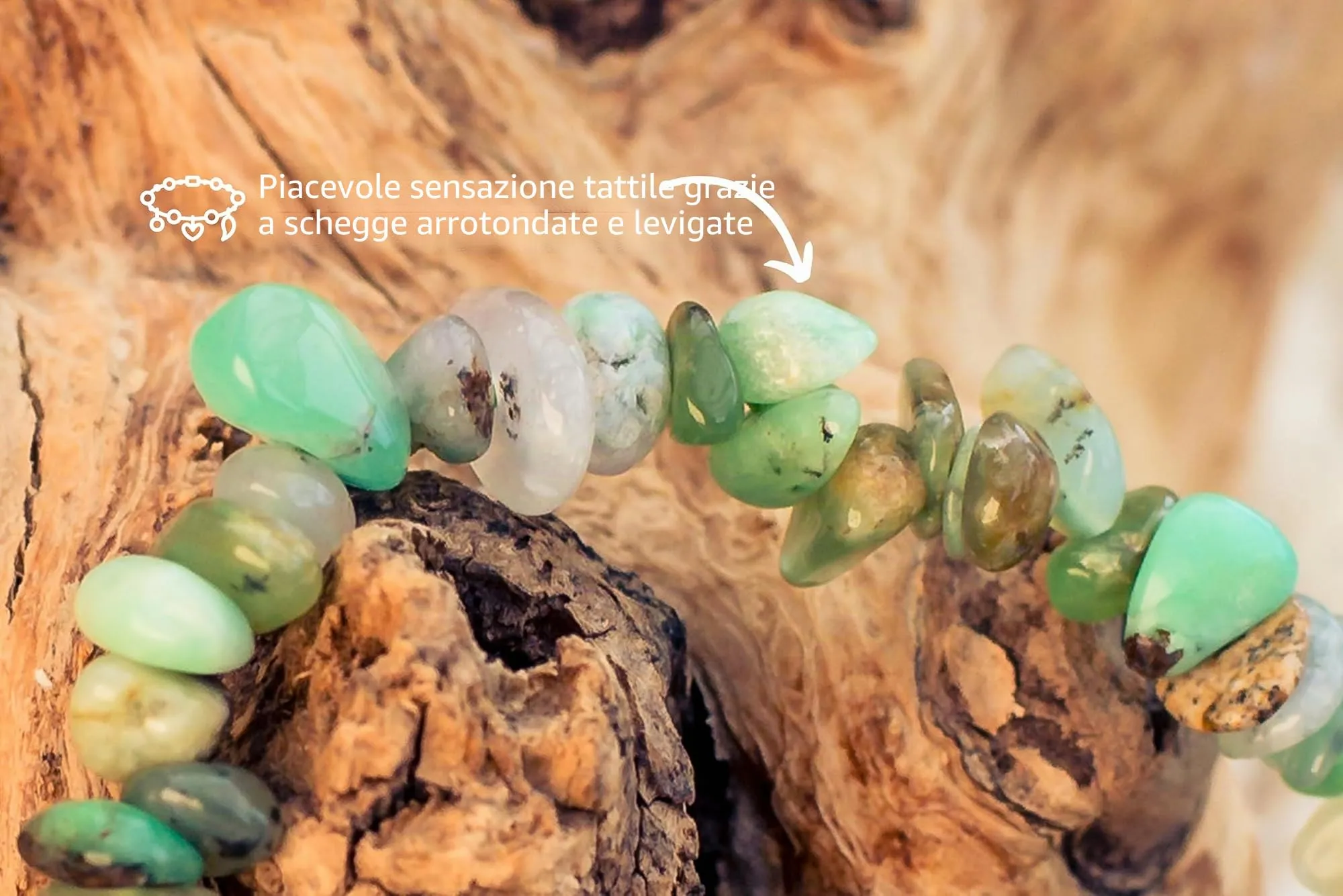 Life Source Plus - Braccialetto con crisoprasio e Gemma - immagine 4