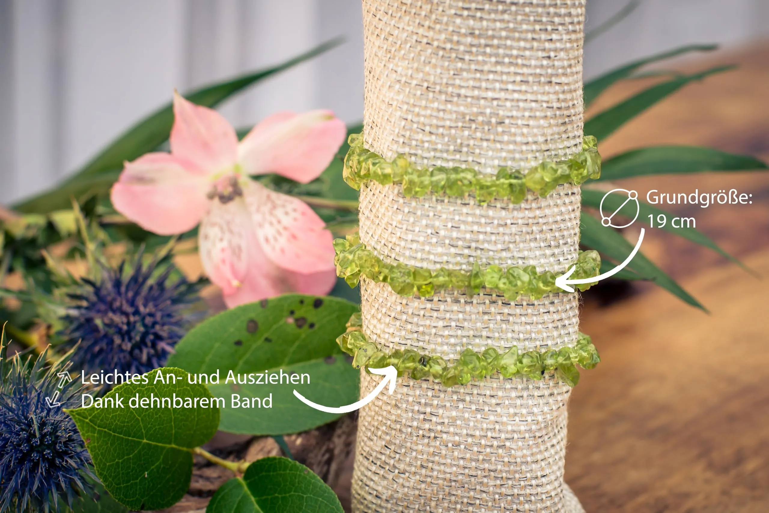Bracciale popolare a schegge Bracciale elastico artigianale a schegge - immagine 3