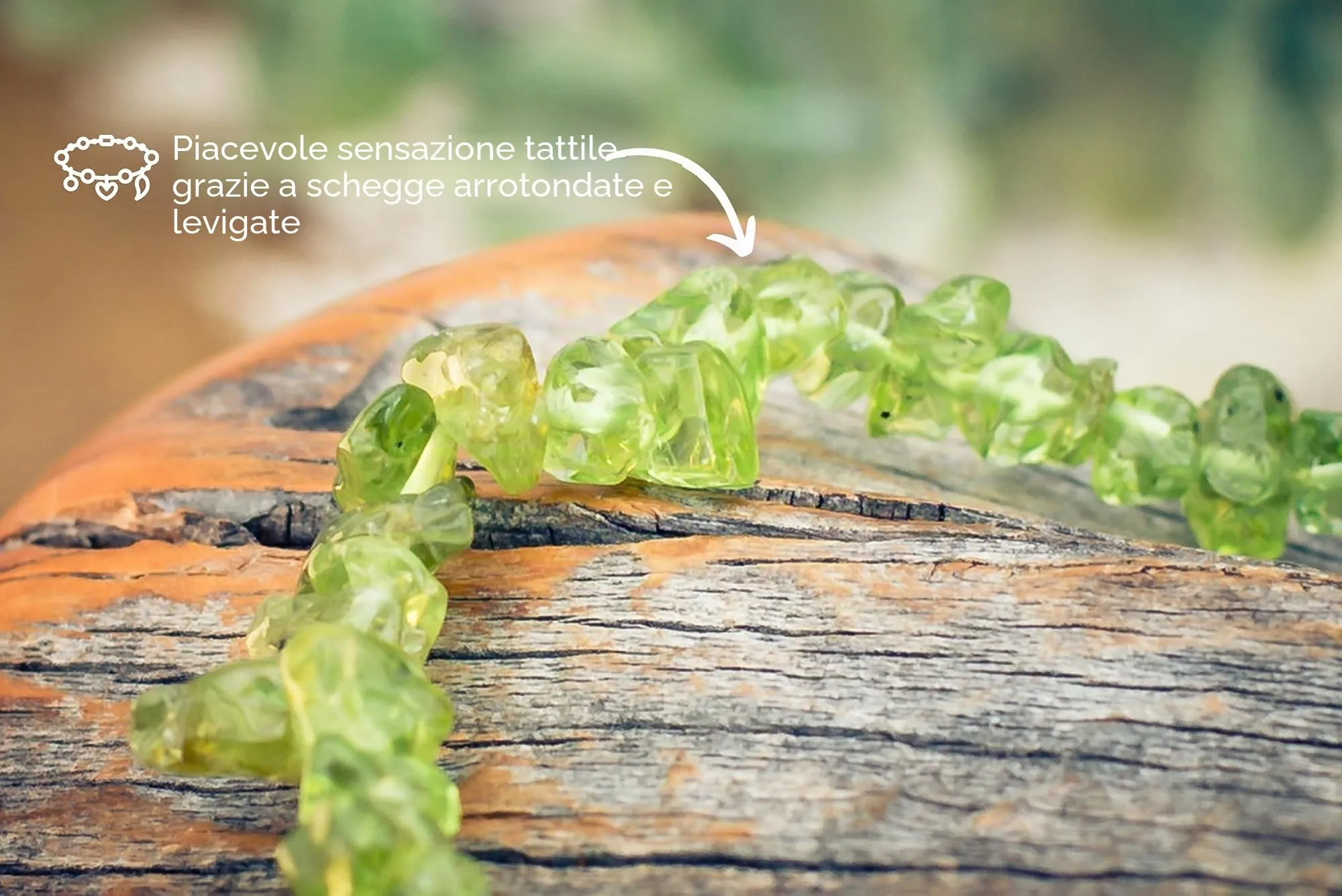 Bracciale popolare a schegge Bracciale elastico artigianale a schegge - immagine 4