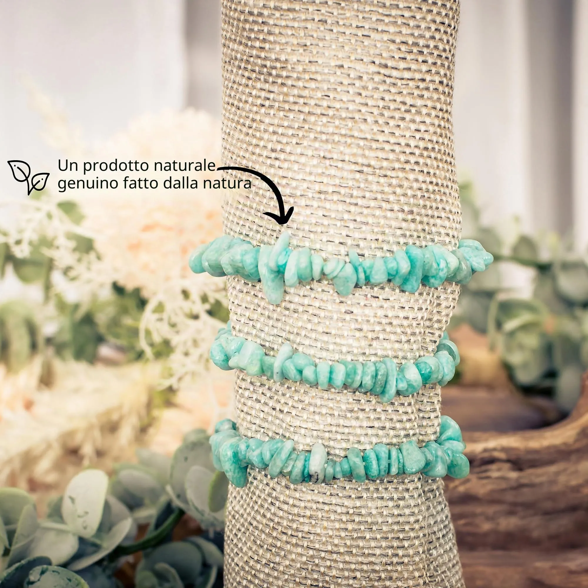 Bracciale popolare a schegge Bracciale elastico artigianale a schegge - immagine 4