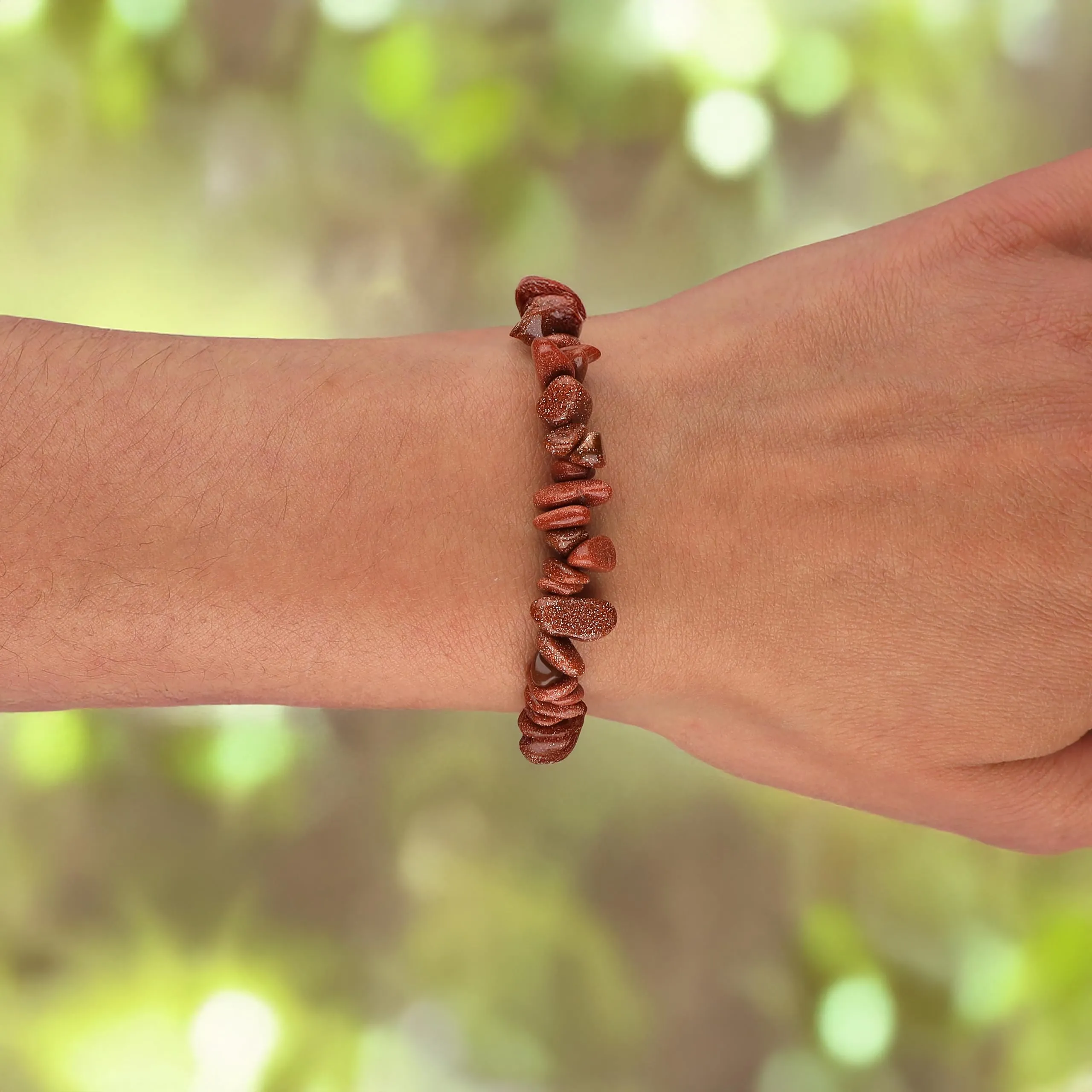Bracciale popolare a schegge Bracciale elastico artigianale a schegge - immagine 2