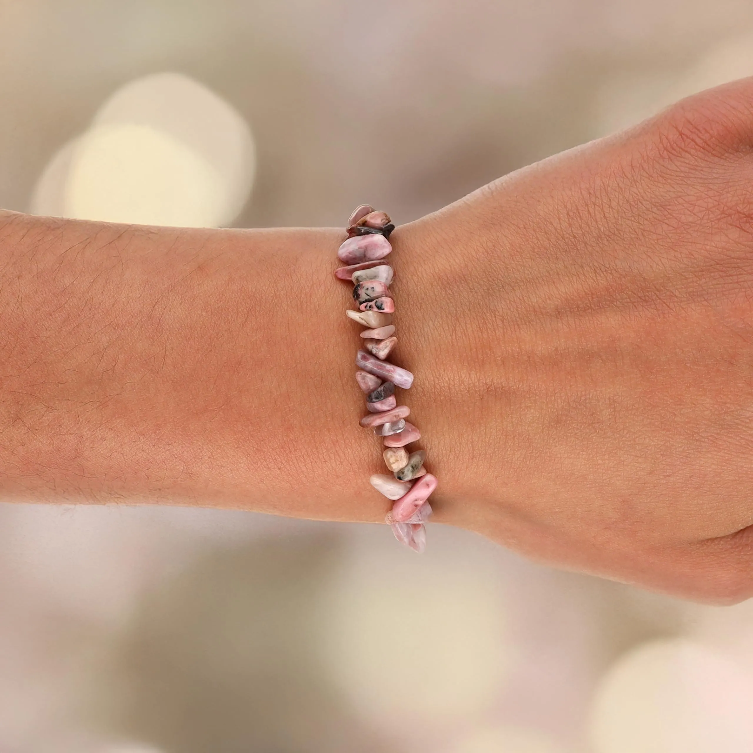 Bracciale popolare a schegge Bracciale elastico artigianale a schegge - immagine 2