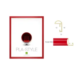 Cornice plastica (21x29,7cm) BASIC PLA STYLE Rosso lucido PLA01 RO MA4 - immagine 1