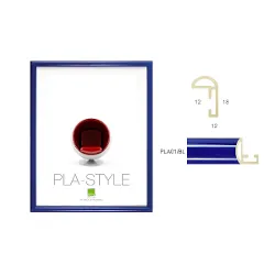 Cornice plastica (30x40cm) BASIC PLA STYLE Blu lucido PLA01 BL 11 - immagine 1