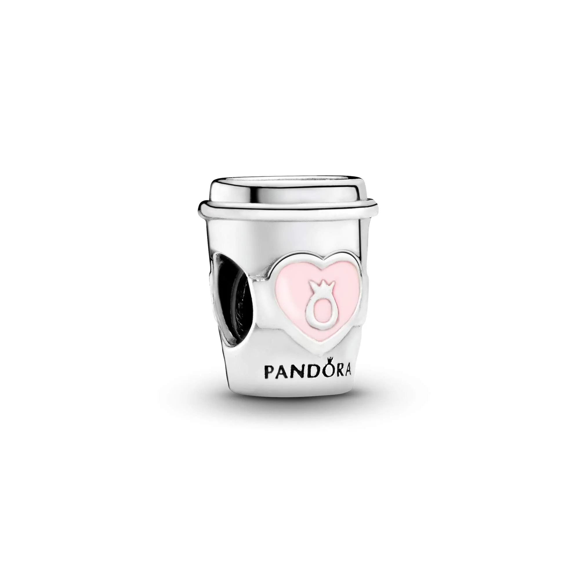 PANDORA Passions Ciondolo in argento con tazzina da caffè con smalto rosa - immagine 2