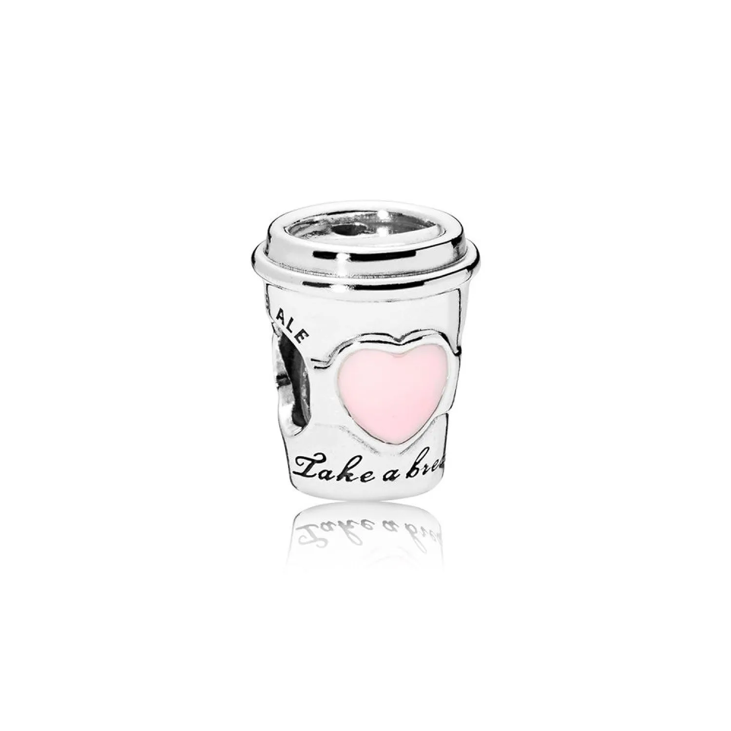 PANDORA Passions Ciondolo in argento con tazzina da caffè con smalto rosa - immagine 4