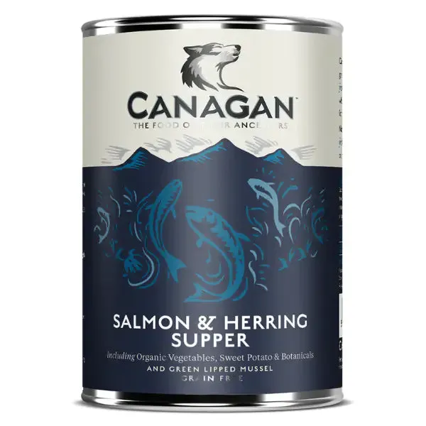 Canagan for Dogs All Life All Breeds Grain Free Bocconi 400 gr Salmone e aringhe - confezione da 6 pezzi - Cibo umido per cani - immagine 1