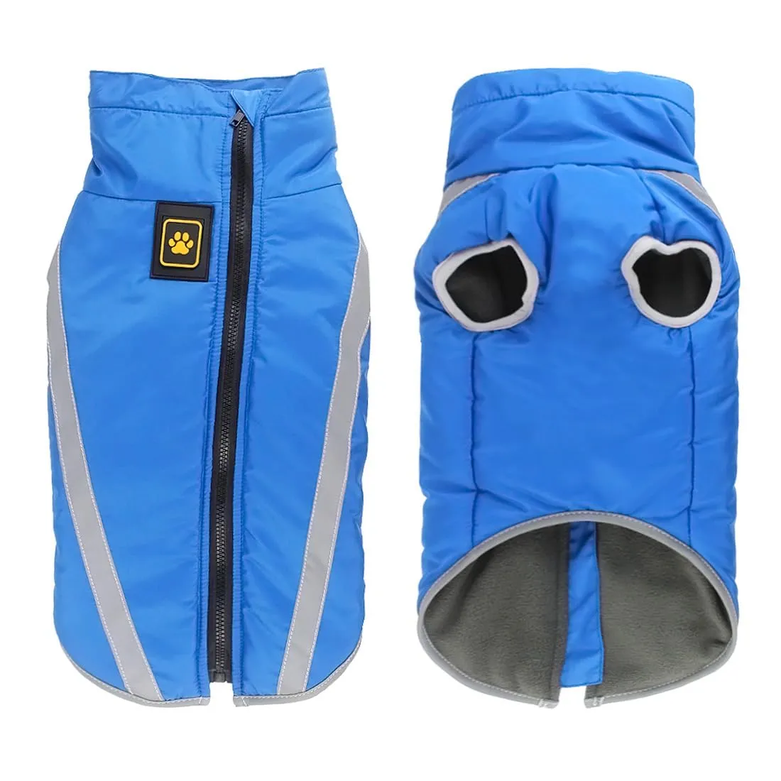 Idepet Giacca Invernale per Cani Impermeabile e Antivento, Abbigliamento per Cani di Taglia Piccola e Media con Foro per Imbracatura XL-6XL - immagine 1