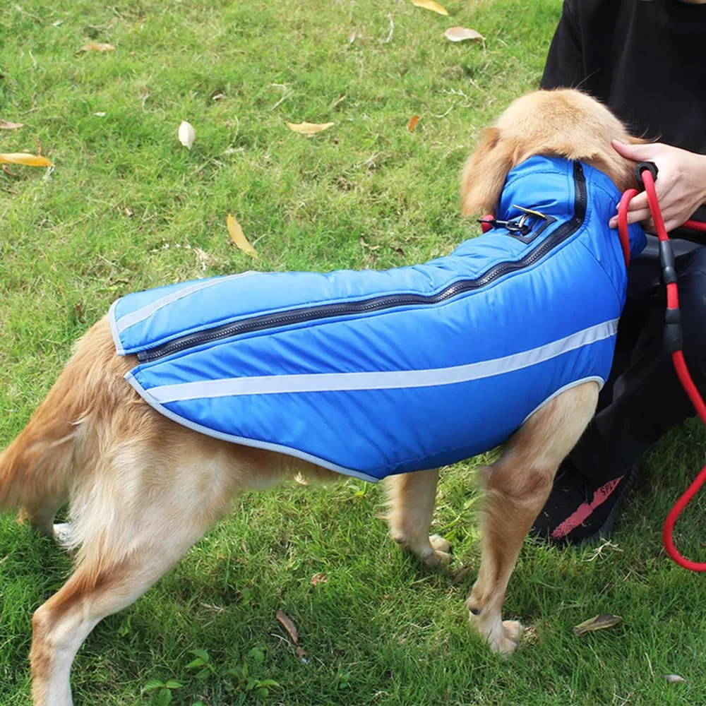 Idepet Giacca Invernale per Cani Impermeabile e Antivento, Abbigliamento per Cani di Taglia Piccola e Media con Foro per Imbracatura XL-6XL - immagine 5